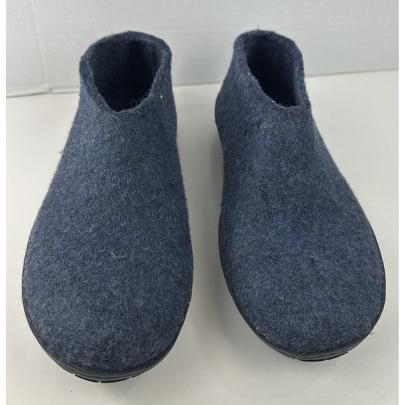 Glerups Felt Shoes Navy Denim Black Wool Slip On Rubber Sole Men's Size 47 US 13 - Picture 10 of 13